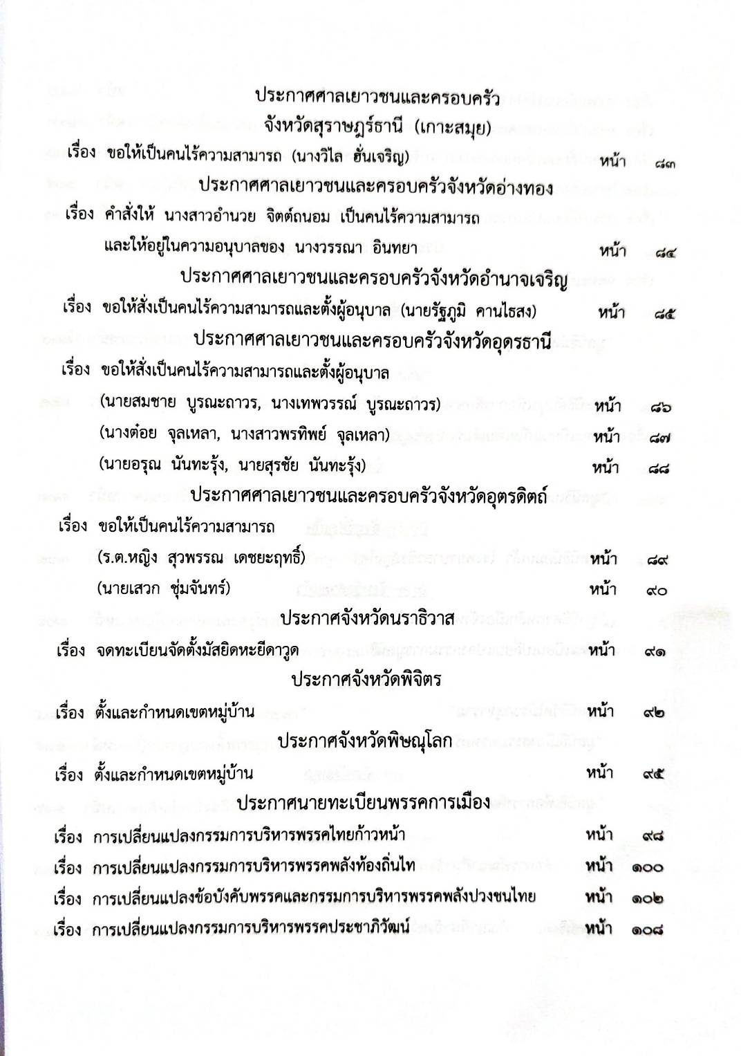 กฎหมายออกใหม่ 39/66 ประกาศกระทรวงกลาโหม ชมเชยทหาร ประกาศศาลเยาวชนและครอบครัวจังหวัด.. สมาคม - มูลนิธิ