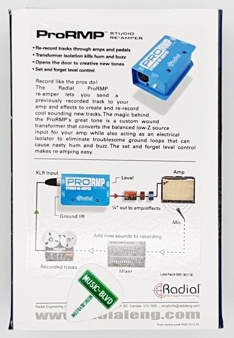 Radial Engineering Pro RMP Passive Reamping Direct Box