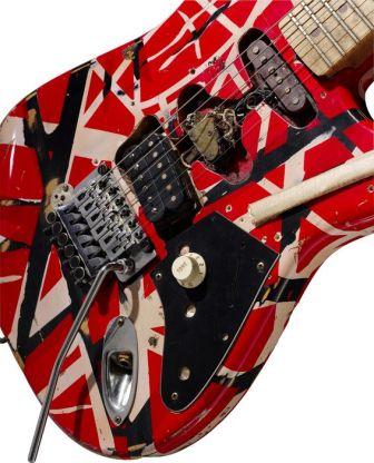 EVH Eddie Van Halen Frankenstein Replica Electric Guitar(Black/White/Red)