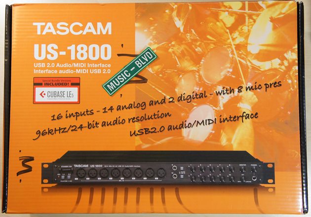 TASCAM US-1800 USB 2.0 Audio/Midi Interface