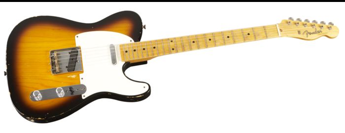 Fender Custom Shop 1957 Telecaster Ash Relic Electric Guitar Master Built by Dale Wilson 2 Color Sunburst