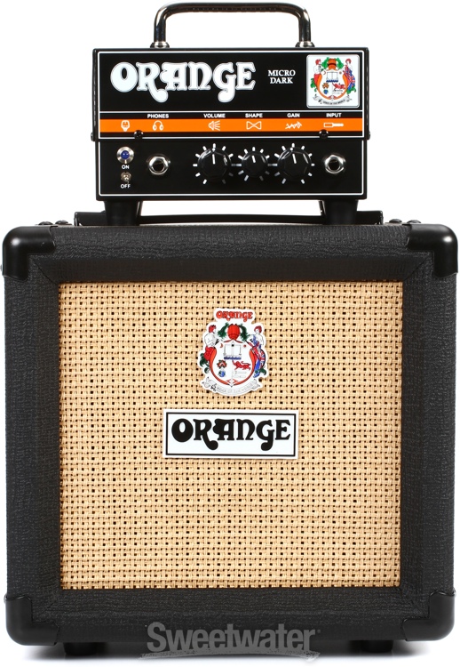 Orange Micro Dark Stack Head and 1x8 Cabinet