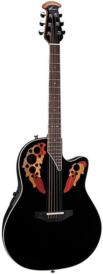 Ovation 6868AX-5 Super Shallow Cutaway 6 Strings Black