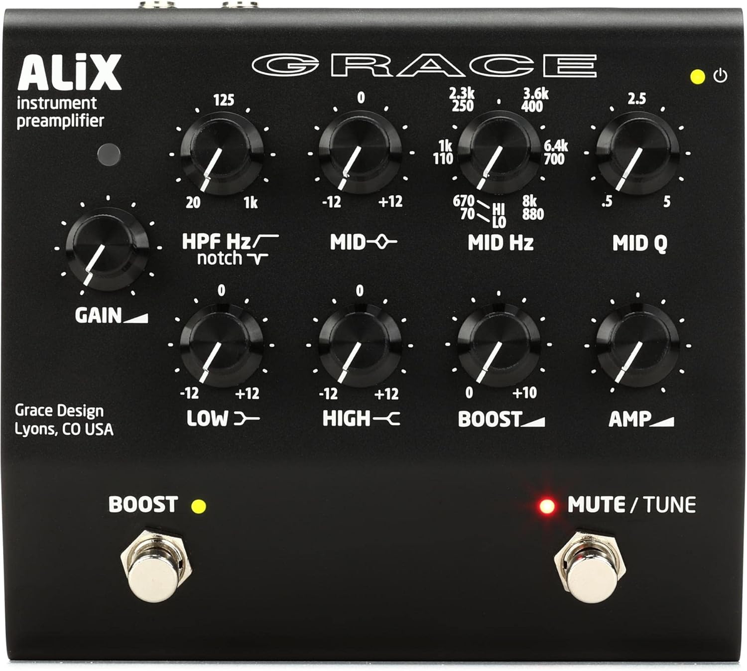 Grace Design ALiX Acoustic Instrument Preamp, EQ, DI, and Boost Pedal