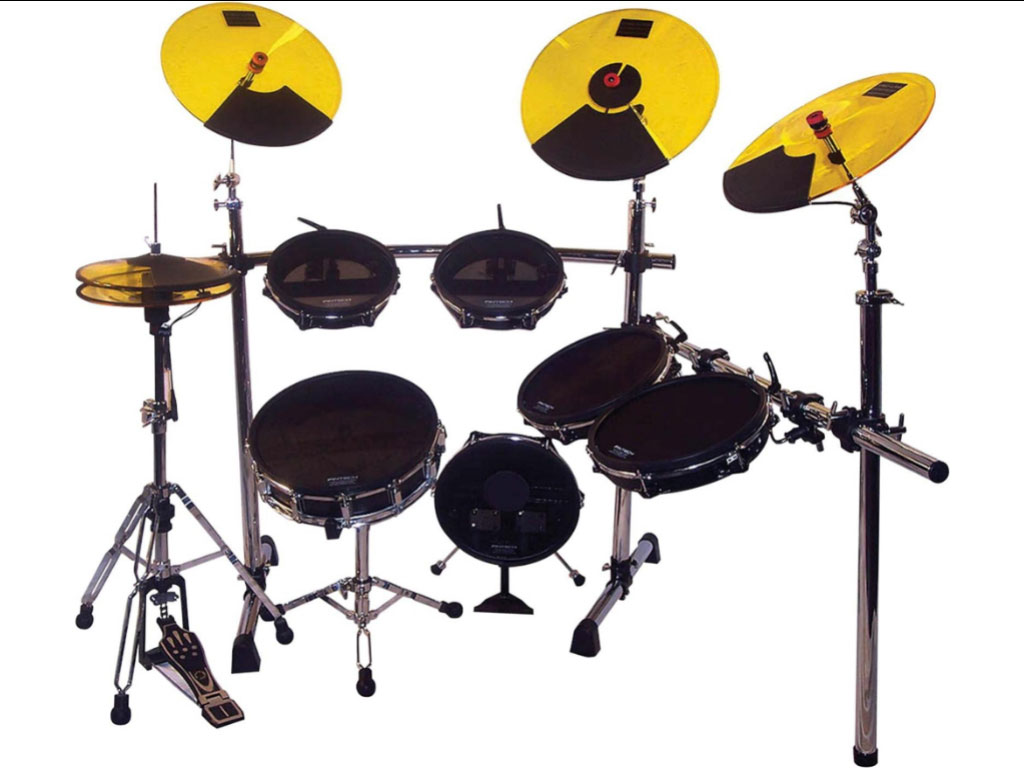 Pintech Professional Series Road Pro Kit Black Yellow Cymbals