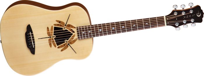 Luna Guitars Safari Dragonfly 3/4 Size Travel Acoustic Guitar