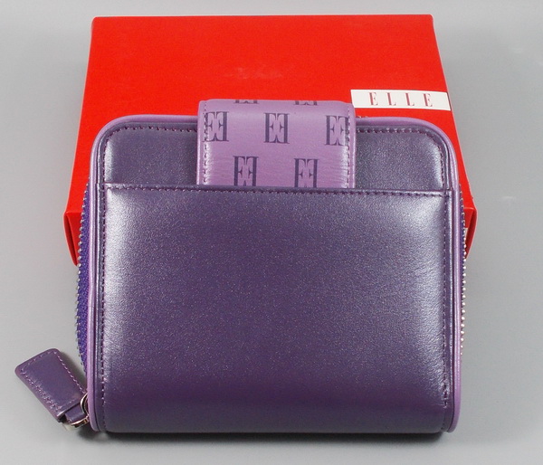 กระเป่าสตางค์ ELLE ม่วงมะปรางเมทาลิก ใหม่ แท้