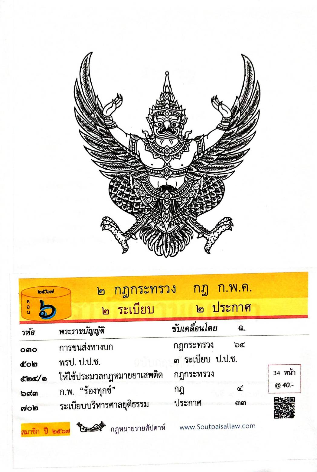 กฎหมายใหม่ปี 2567 ตอนที่ 6 2 กฎกระทรวง กฎ ก.พ.ค. 2 ระเบียบ 2 ประกาศ