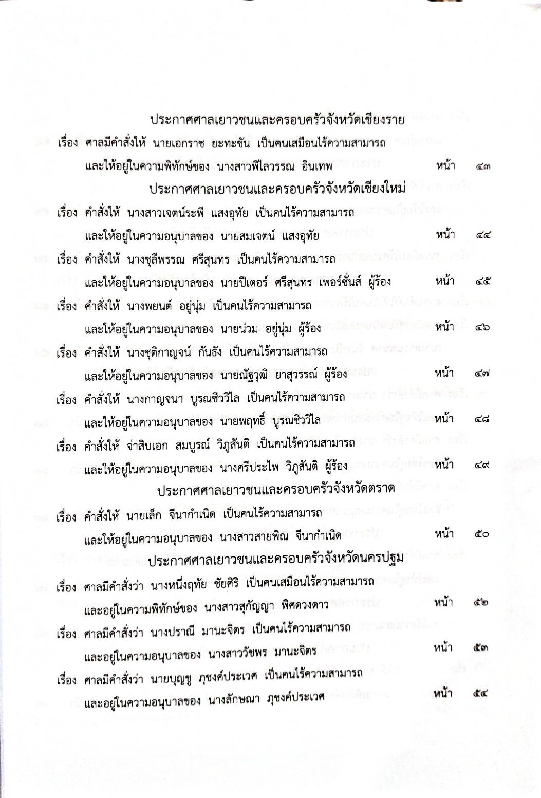 กฎหมายออกใหม่ 47/66 ประกาศกระทรวงการคลัง ฐานะการเงิน ฯ ประกาศกรมอุตสาหกรรมฯ บัตรสิ้นอายุ ประกาศศาลเยาวชนและครอบครัวกลาง...