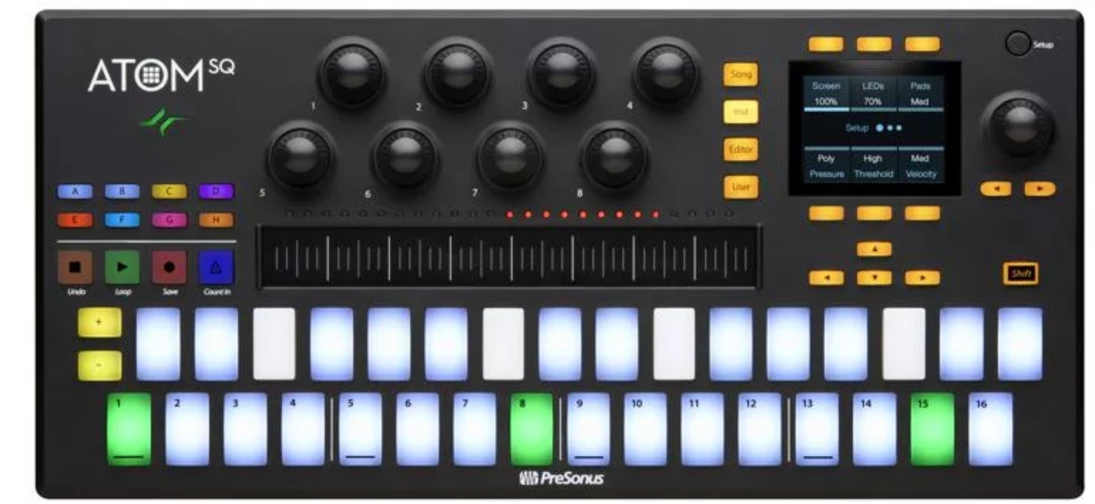 PreSonus ATOM SQ Keyboard/Pad Hybrid MIDI Keyboard/Pad Performance and Production Controller