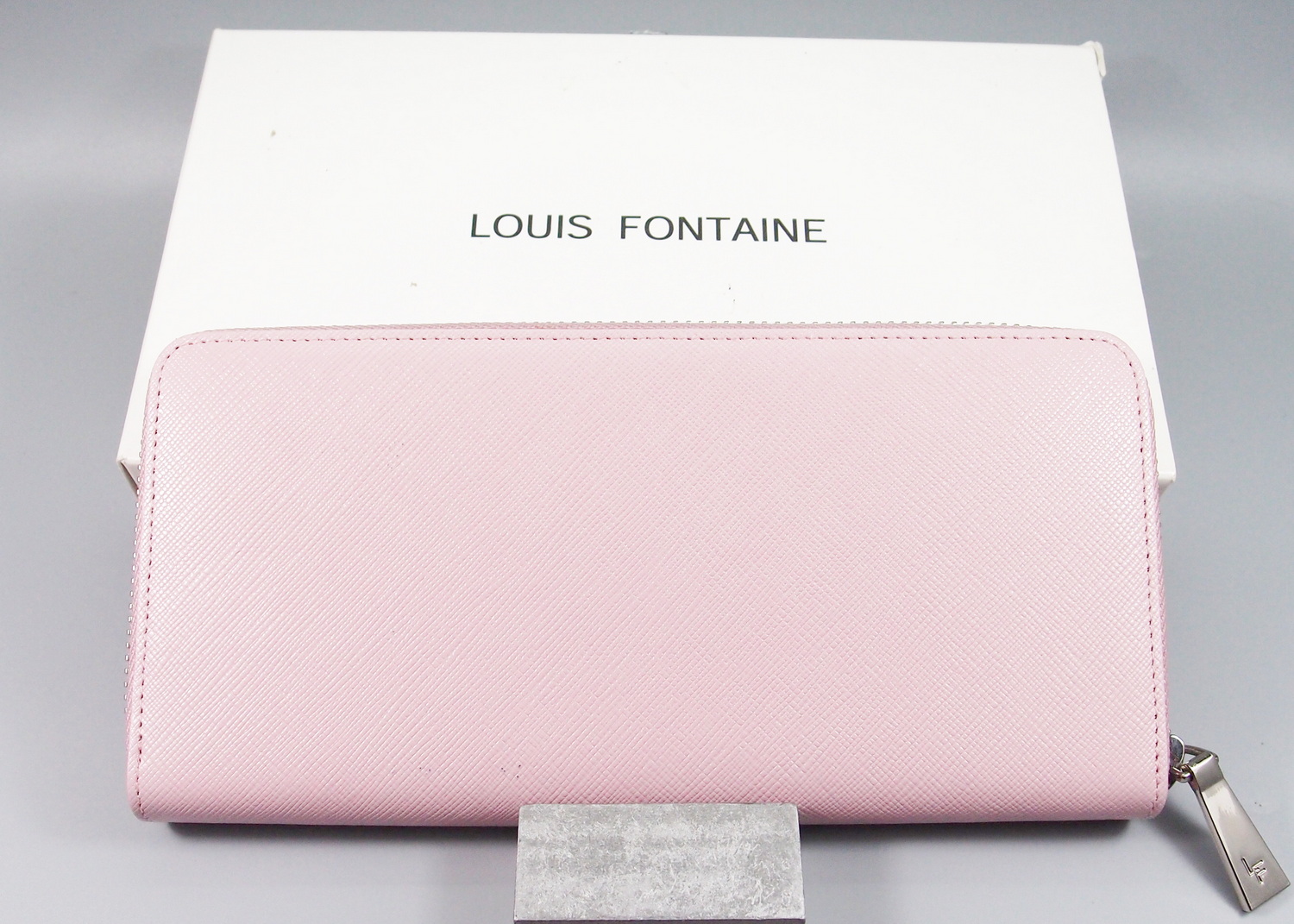 กระเป๋าสตางค์ LOUIS FONTAINE ชมพูเมทาลิก ใหม่ แท้