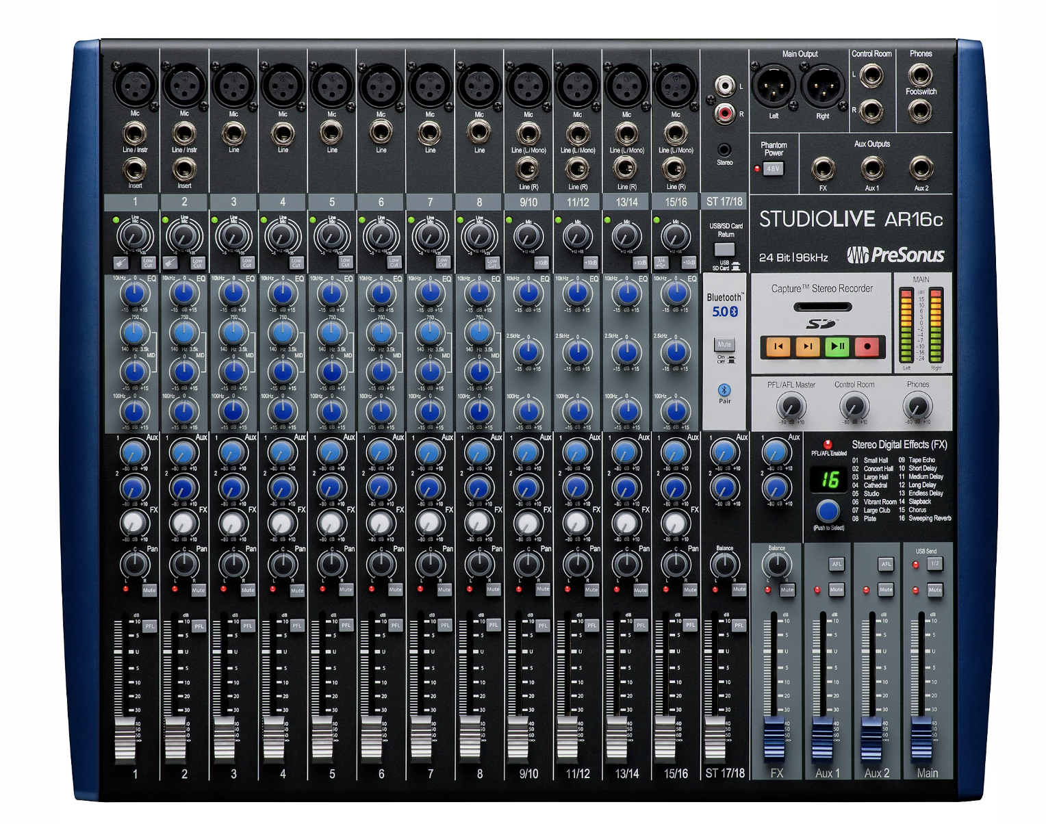 Presonus StudioLive AR16c 16-Channel Hybrid Digital/Analog Performance Mixer