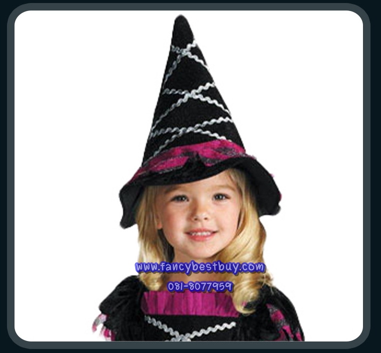 ชุดแฟนซีฮาโลวีนเด็กหญิง ชุดแม่มด สำหรับงานแฟนซี วันฮาโลวีน มีขนาด M 110-120, L 120-130, XL 130-140 (สายคาดไม่มีพิมพ์ลายแมว)
