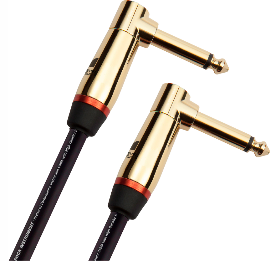 Monster Cable Prolink Rock Pro Audio Instrument Cable, Right Angle to Right Angle 8 in. Black