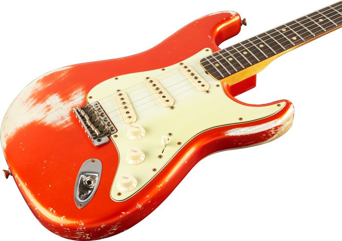 Fender Custom Shop 1962 Stratocaster Heavy Relic Electric Guitar Candy Tangerine