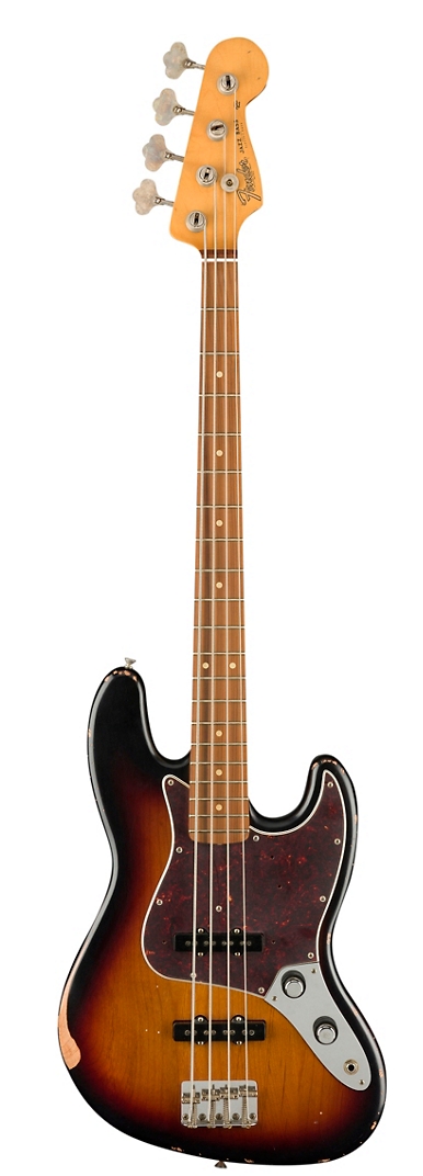 Fender 60th Anniversary Roadworn 60s Jazz Bass - 3-Color Sunburst with Pau Ferro Fingerboard
