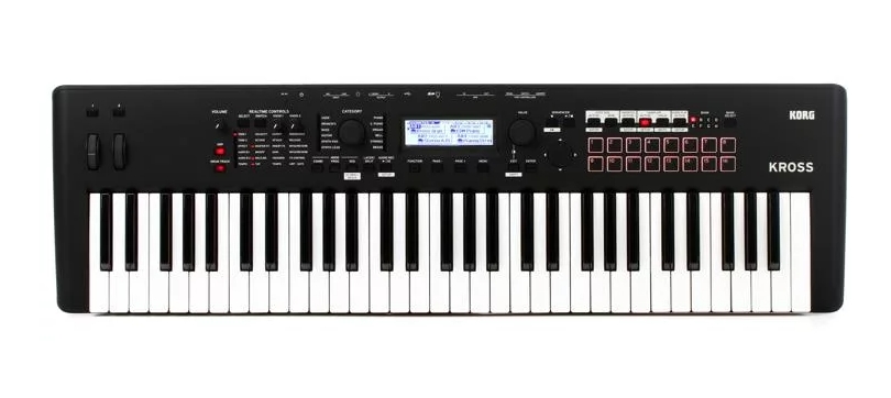 Korg Kross 2-61-MB 61-key Synthesizer Workstation - Super Matte Black