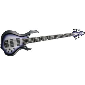 ESP E-II Doris Yeh-D5 5 String Bass Guitar Purple Silver Sunburst