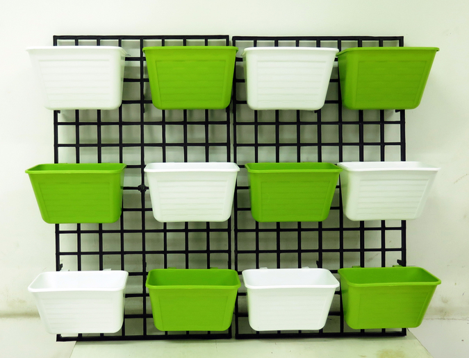 กระถางต้นไม้สวนแนวตั้งขนาดใหญ่ สีเขียวอ่อน