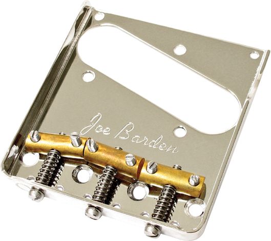 Joe Barden Pickups Vintage Tele Bridgeplate and Saddle Kit Nickel