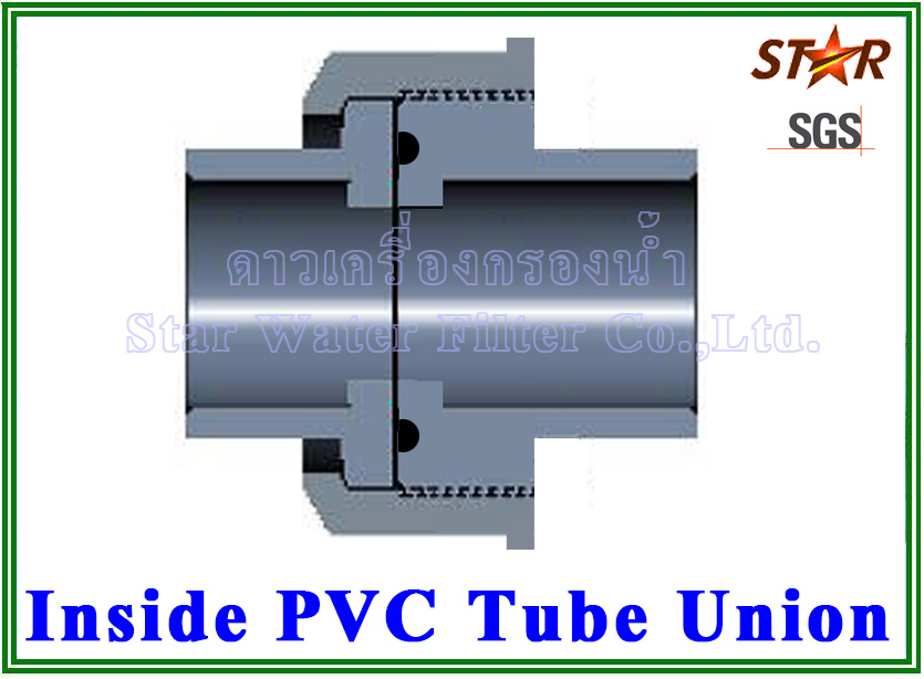 ข้อต่อท่อ ยูเนี่ยน พีวีซี PVC Tube union 3" (ID:89 mm) (มาตรฐานท่อประปาฟ้า) (Star) Pack 10 pcs