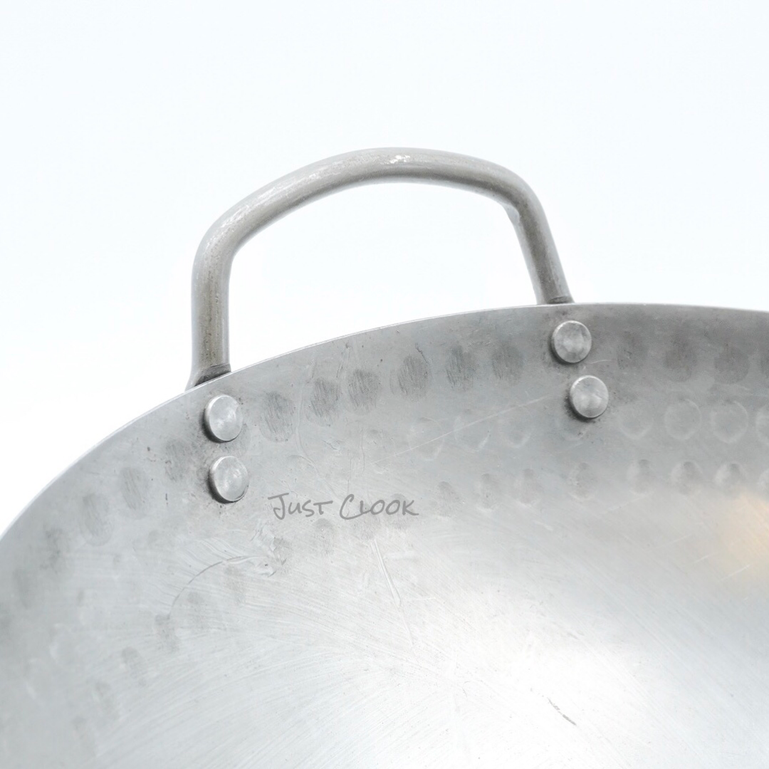 กระทะเหล็กทรงฮ่องกง รุ่น HKC13 (ขนาด 13 นิ้ว / มีหู)