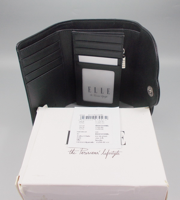 กระเป๋าสตางค์ ELLE ดำ ใหม่ แท้
