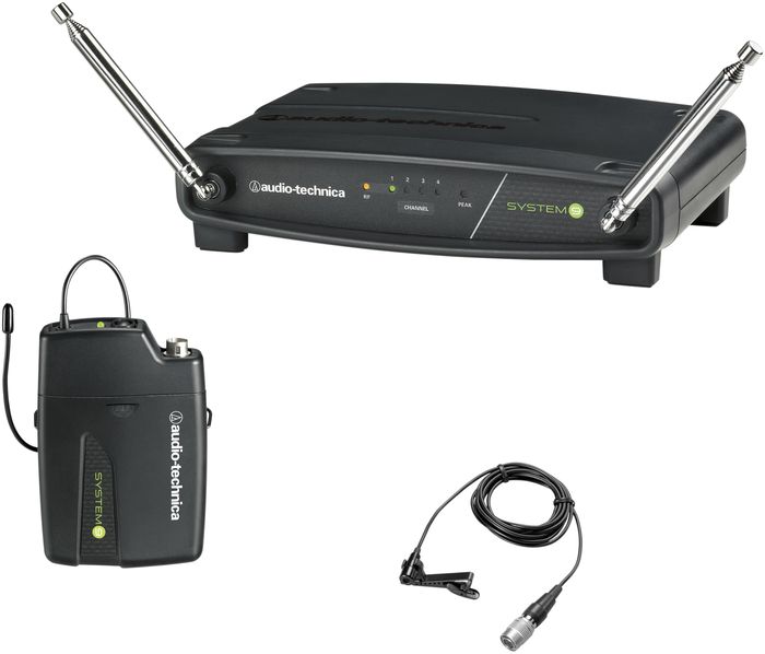 Audio-Technica ATW-901/L System 9 VHF Wireless Lavalier Microphone System 169.505 - 171.905 MHz