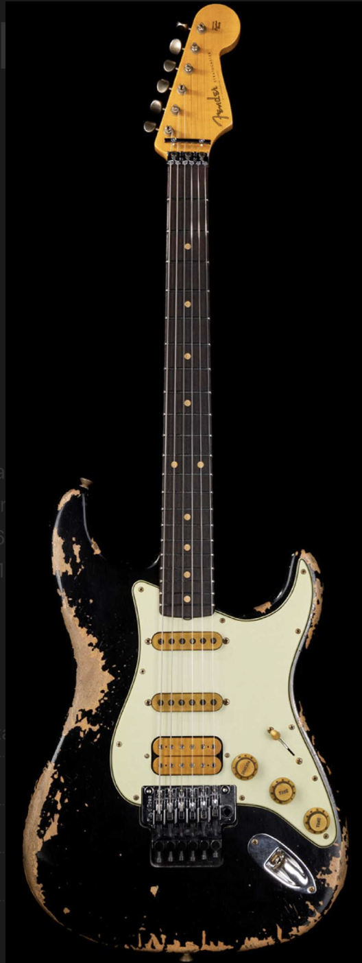 Fender Custom Shop Alley Cat Stratocaster Heavy Relic HSS Floyd Rose Black