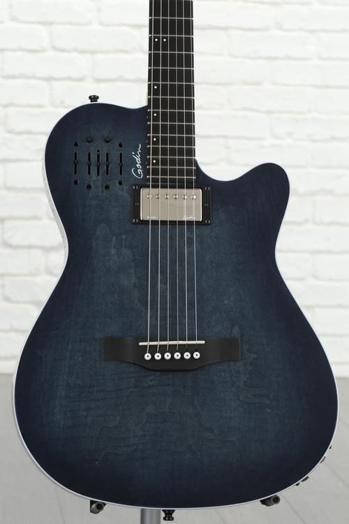 Godin A6 Ultra - Denim Blue Flame