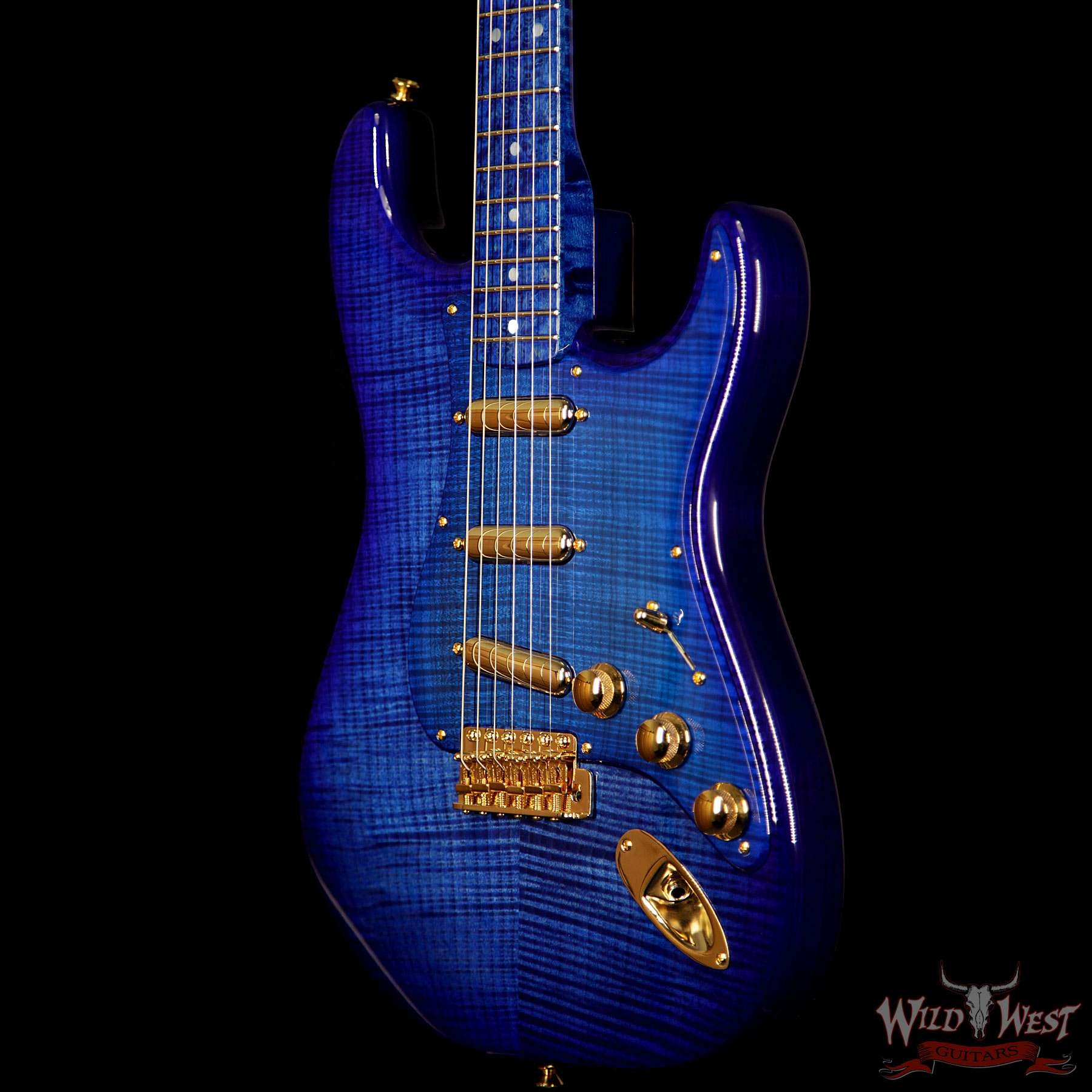 Fender Custom Shop Masterbuilt Yuriy Shishkov 1956 Stratocaster NOS Flame Top - Royal Blue
