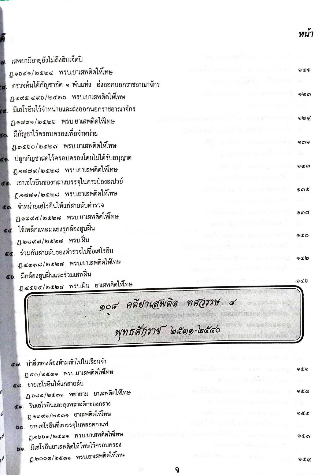 108 คดียาเสพติด (หนังสือเก่า มือ1)