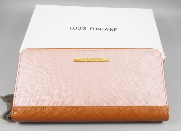 กระเป๋าสตางค์ LOUIS FONTAINE พีช-น้ำตาลเมทาลิก ใหม่ แท้