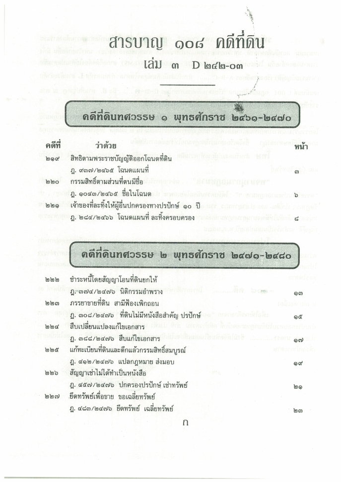108 คดีที่ดิน 2 เล่ม โกงที่ดิน โอนที่ดิน ที่กรรมสิทธิ์ ฯลฯ (หนังสือเก่า มือ1)