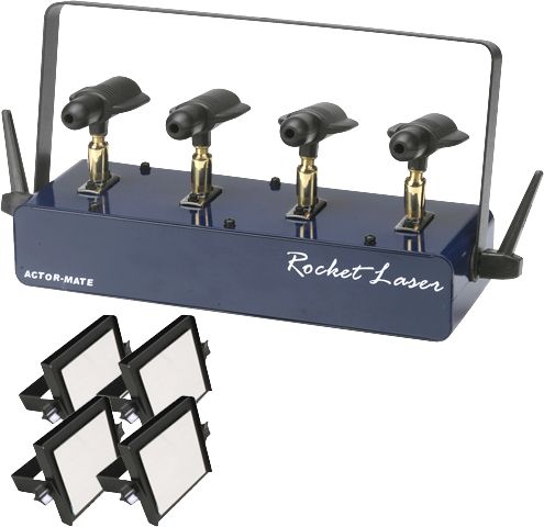 OmniSistem Rocket System 4-Head DMX Laser with Mirrors Red