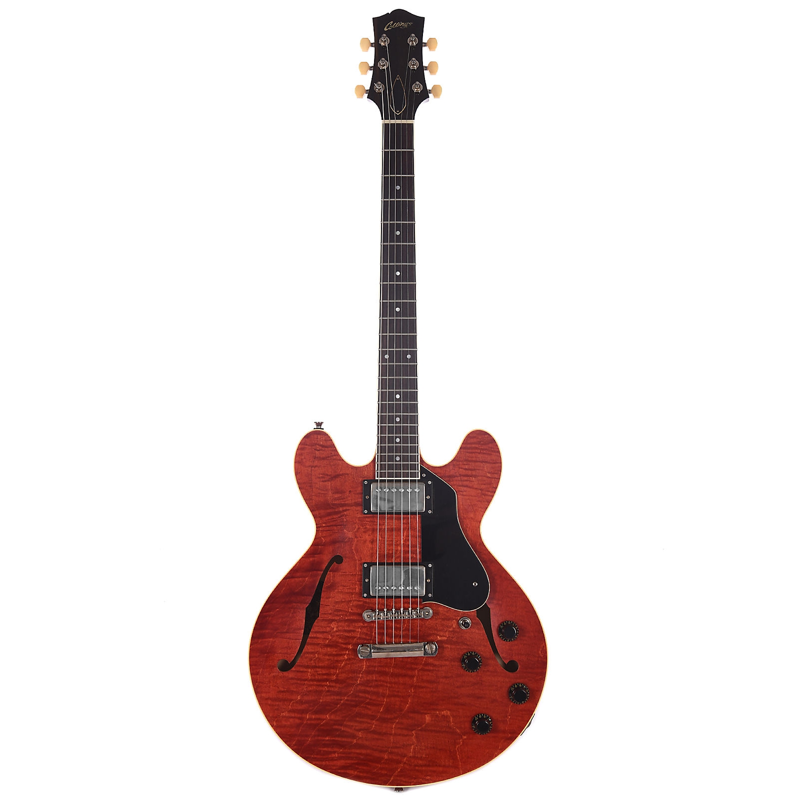 Collings I-35 LC Aged Faded Cherry w/3-Ply Black Pickguard & ThroBak ER-Custom MXV Humbuckers