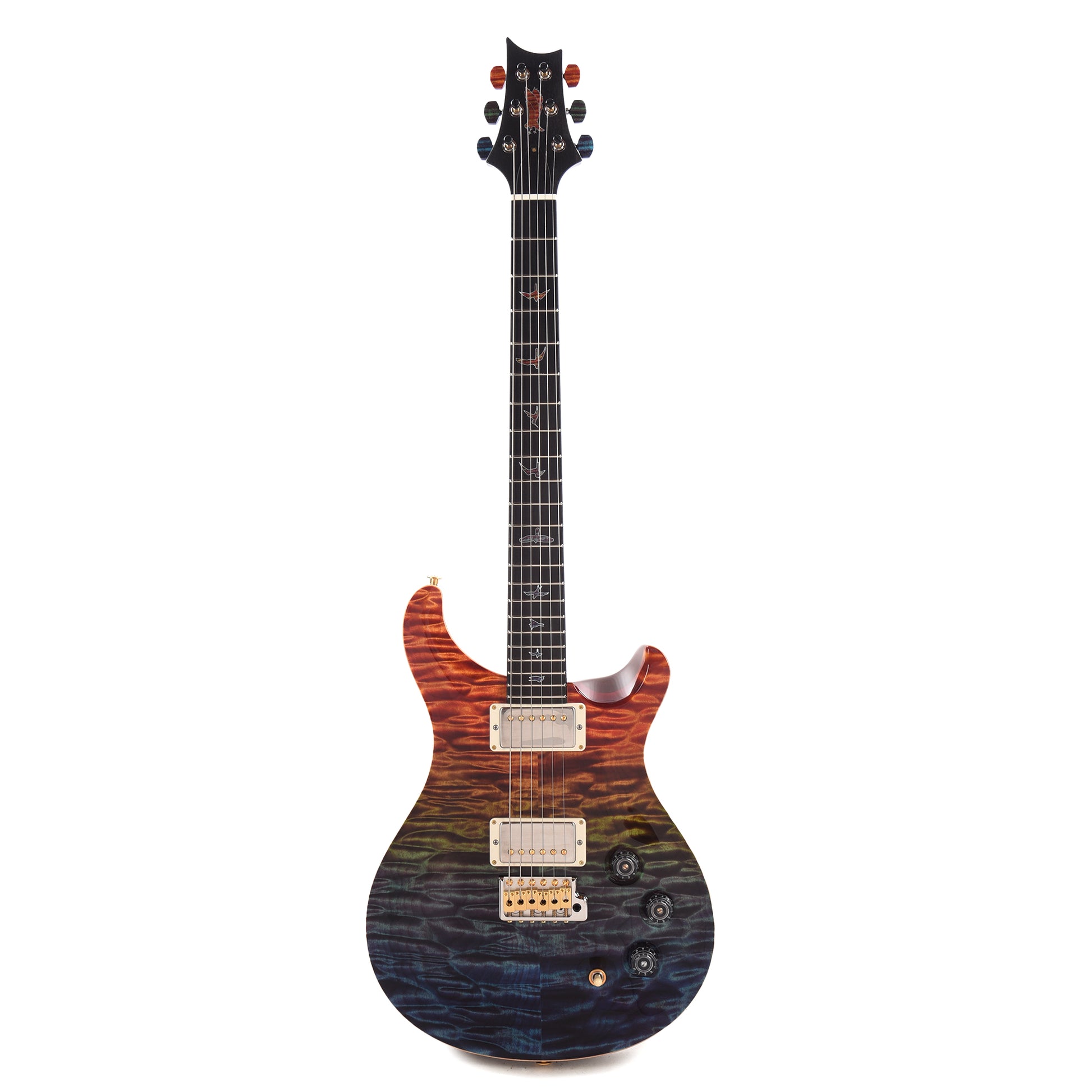PRS Private Stock DGT Quilted Maple/African Mahogany Zombie Fade w/Stained Curly Maple Inlays & Tuners