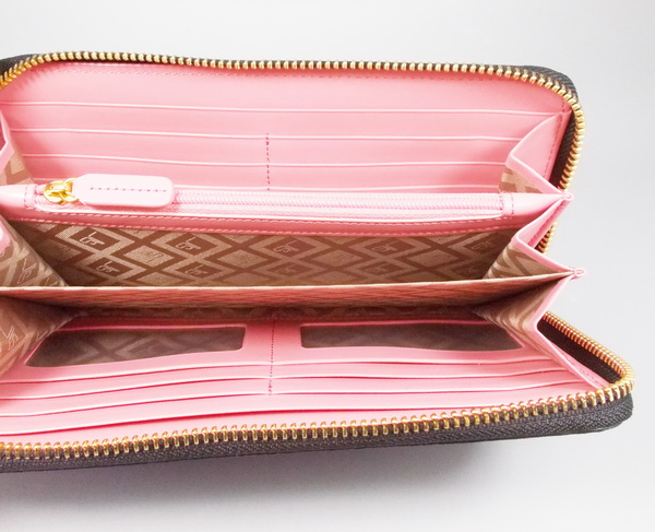 กระเป๋าสตางค์ JEAN-LOUIS SCHERRER ดำ-ชมพูกลีบบัว ใหม่ แท้