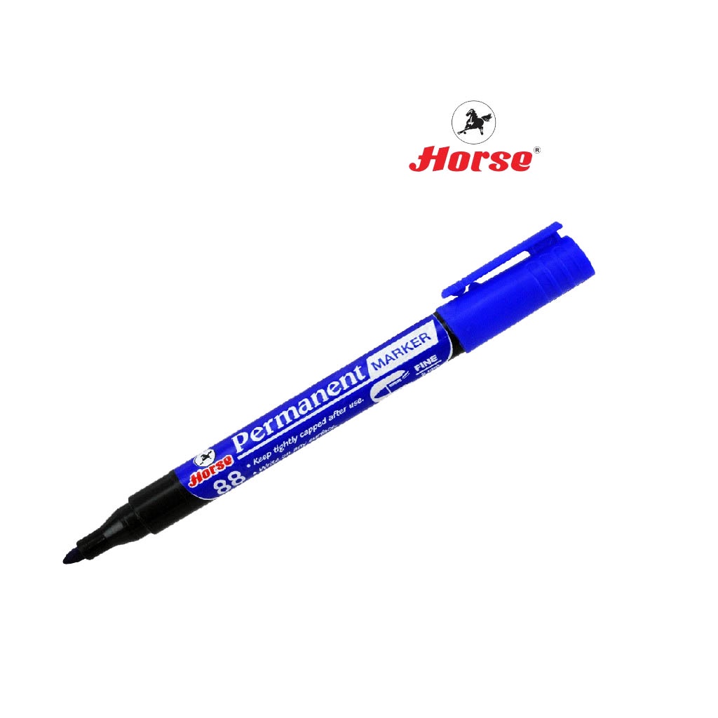 HORSE ปากกาเคมีหัวเดียว ตราม้า หัวกลม H-88 ( ราคา / 1 ด้าม)