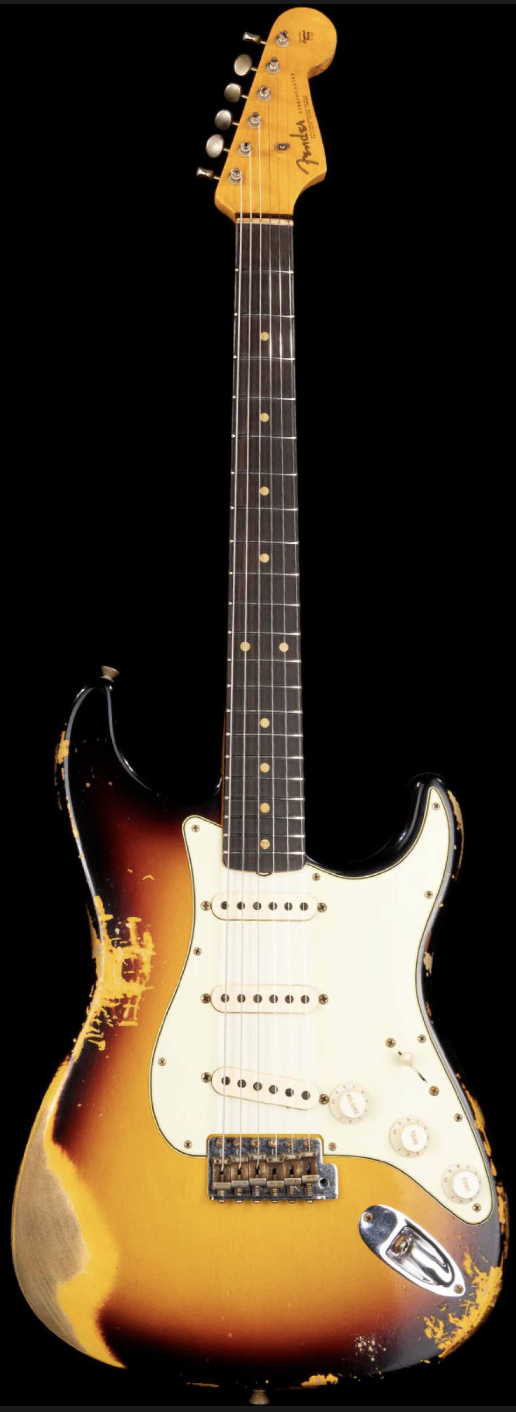 Fender Custom Shop 1963 Stratocaster Heavy Relic Rosewood Board 3-Tone Burst
