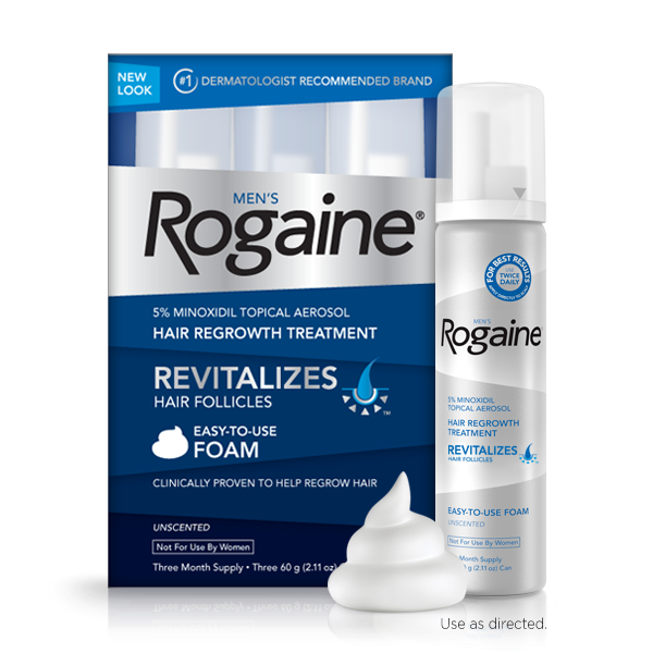 MEN'S ROGAINE® Minoxidil 5% แพค 3 ขวด แบบโฟม