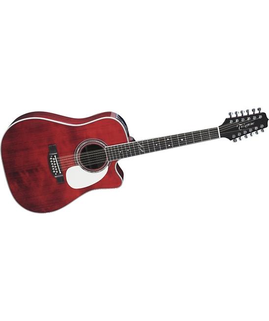 Takamine JJ325SRC12 John Jorgenson Signature 12-String Acoustic-Electric Guitar - Gloss Red Stain