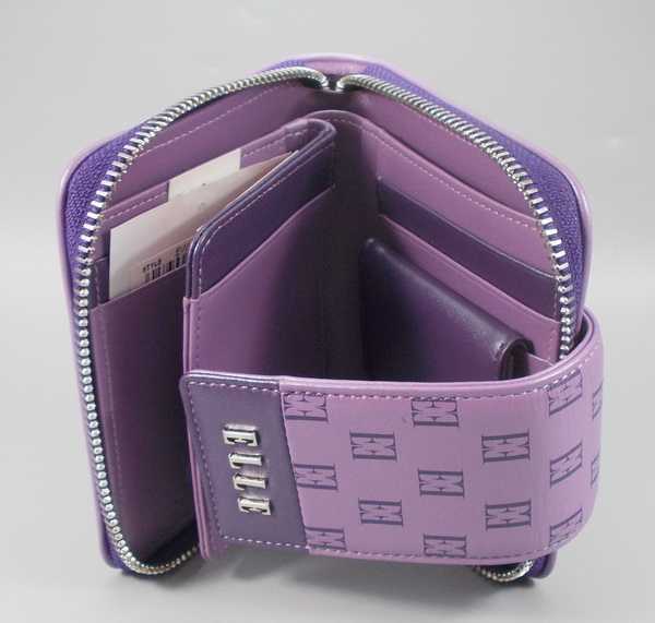 กระเป่าสตางค์ ELLE ม่วงมะปรางเมทาลิก ใหม่ แท้