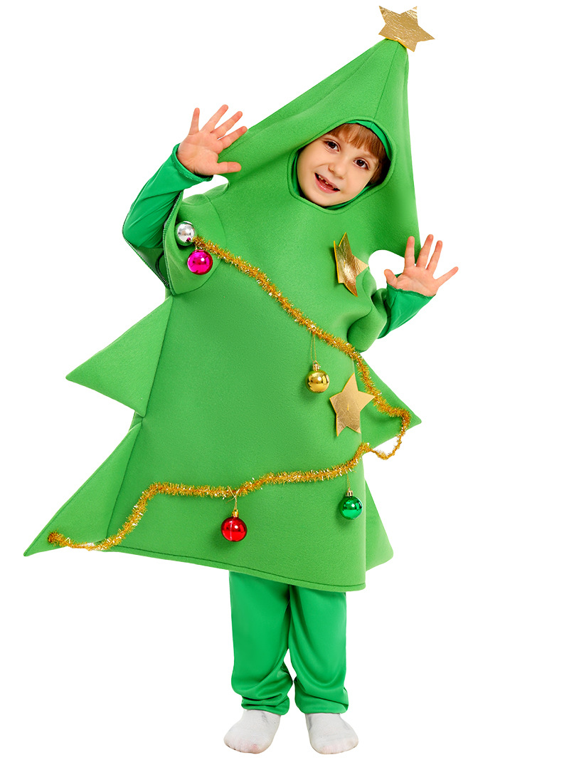 ชุดคริสมาส แบบชุดต้นคริสมาส Christmas Tree Costume สำหรับ เทศกาลวันคริสมาส ขนาด S-M 105-125 , L-XL 125-135