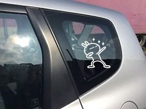 TUZKI สติ๊กเกอร์ กระต่าย ติดรถ ติดกระจก สีขาว