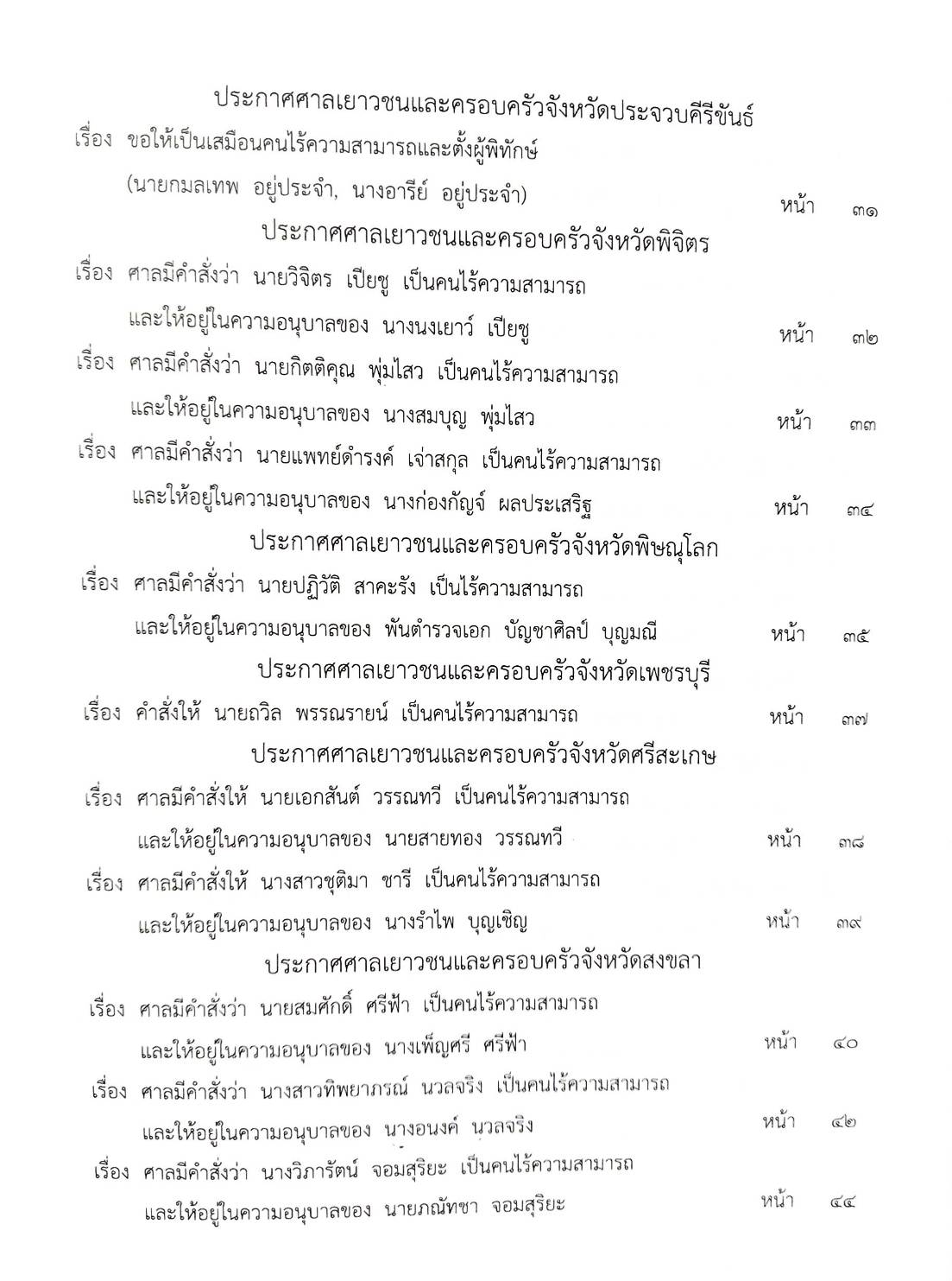 กฎหมายใหม่ ตอนที่ 142-52 รวมประกาศ