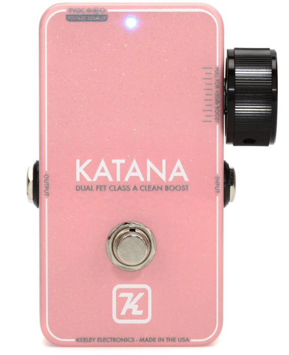 Keeley Katana Clean Boost Pedal - New Light Pink, Sweetwater Exclusive
