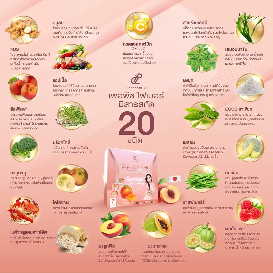 เพอพีช PerfiberPeach โปร 3 แถม 1 พร้อมส่ง