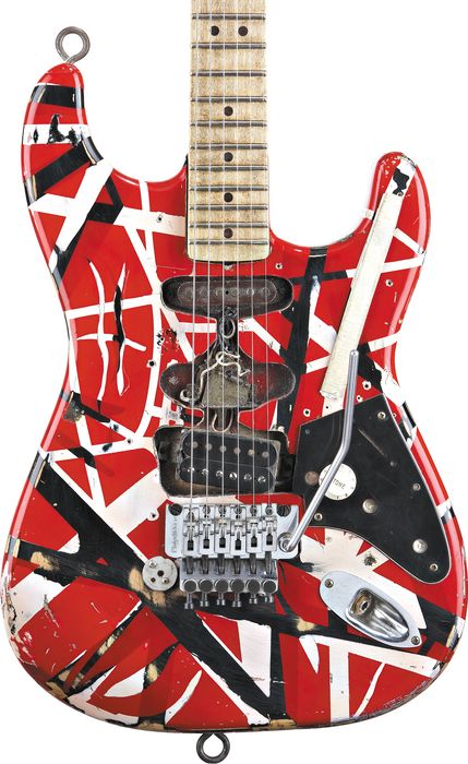 EVH Eddie Van Halen Frankenstein Replica Electric Guitar(Black/White/Red)