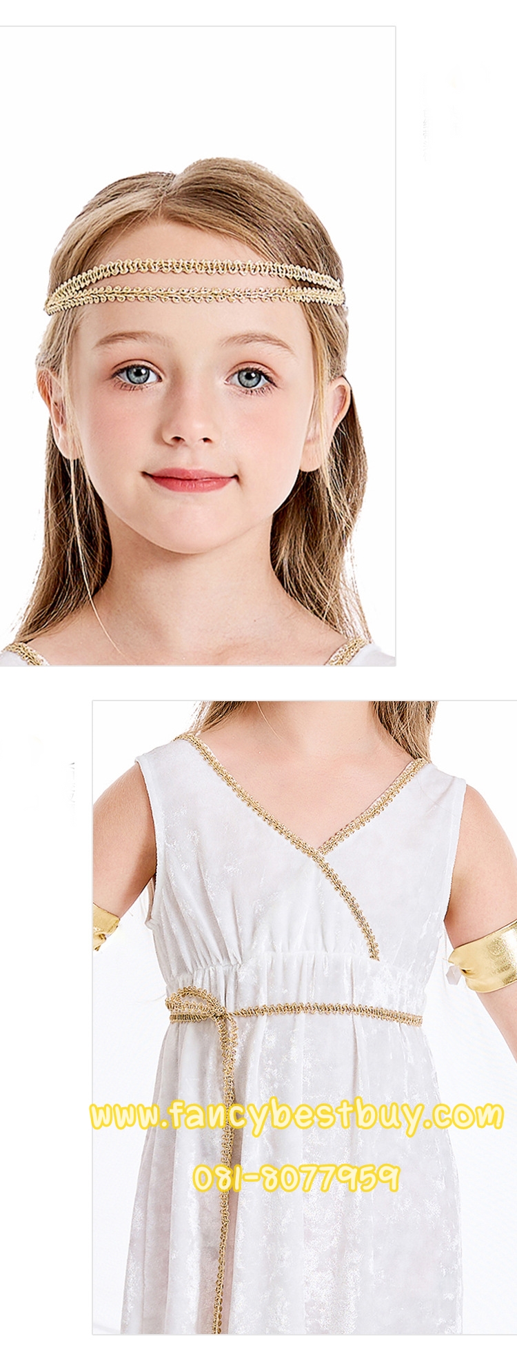 ชุดประจำชาติกรีก ชุดเจ้าหญิงกรีก สำหรับใช้เป็นชุดประจำชาติอาณาจักรกรีก ขนาด S 110-125, M 125-135, L 135-150